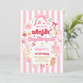 Winter Onederland Christmas Coquette Bow Birthday Einladung