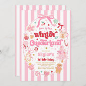 Winter Onederland Christmas Coquette Bow Birthday Einladung