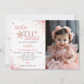 Winter Onederland Christmast Birthday Einladung (Vorderseite)