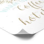 Winter Onederland Coffee & Hot Chocolate Bar Sign Poster (Ecke)