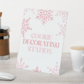 Winter-Onederland-Cookie Dekorieren rosa Sockelschild (In SItu)