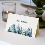 Winter Onederland Dei Christmas Food Platzkarte<br><div class="desc">Unsere Weihnachtszeltkarten für die Weihnachtsfeier sind die perfekte Art, Ihr Party zu kennzeichnen und zu präsentieren. Das Design ist im Winter in Aquarelltönen gehalten und bietet Platz für den Namen der Speise. Sie eignen sich perfekt für die Etikettierung von Speisen am Buffet, am Nachtisch oder auch für ein Mittagessen. Sie...</div>