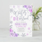 Winter ONEderland Einladung (Stehend Vorderseite)