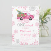 Winter ONEderland Einladung (Stehend Vorderseite)