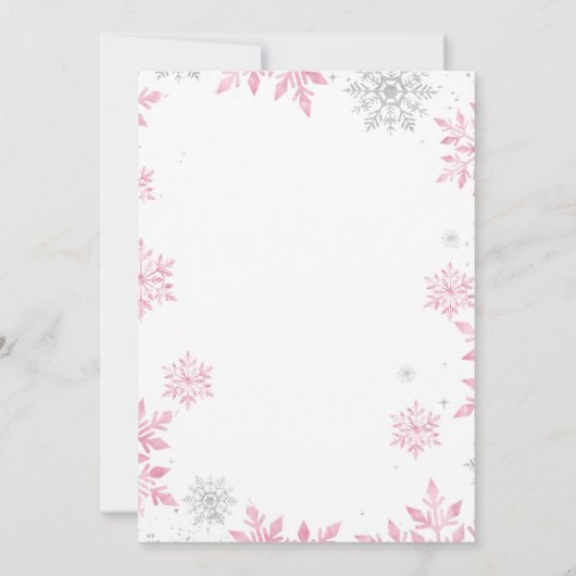 Winter ONEderland Einladung (Rückseite)