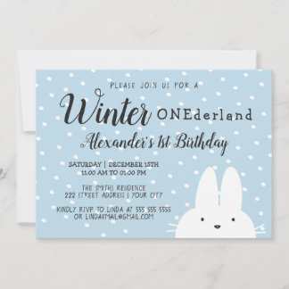 Winter Onederland Einladung