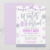 Winter ONEderland Einladung (Vorne/Hinten)