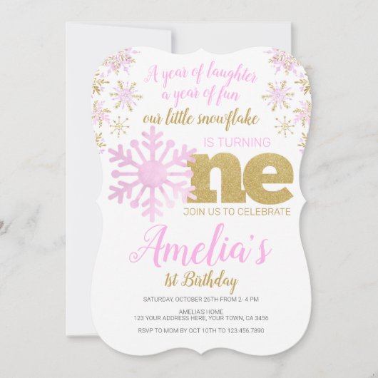 Winter ONEderland Einladung (Vorderseite)