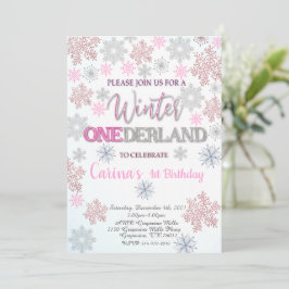 Winter Onederland Einladung zum ersten Geburtstag
