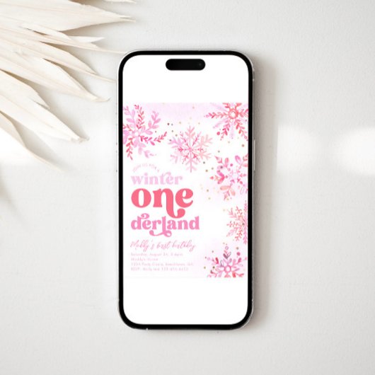 Winter Onederland Einladung zum Geburtstag