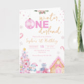 Winter Onederland Einladung zum Geburtstag, Weihna (Vorderseite)