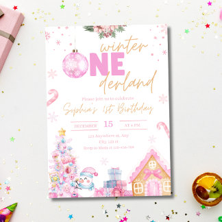 Winter Onederland Einladung zum Geburtstag, Weihna
