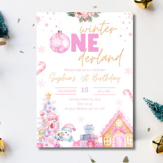 Winter Onederland Einladung zum Geburtstag, Weihna