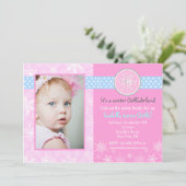 Winter Onederland Einladungen zum Geburtstag (Stehend Vorderseite)