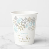 Winter Onederland erste Geburtstagsfeier Snowflake Pappbecher (Vorderseite)