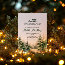 Winter Onederland Erster Geburtstag Einladung