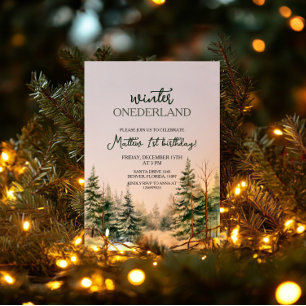 Winter Onederland Erster Geburtstag Einladung