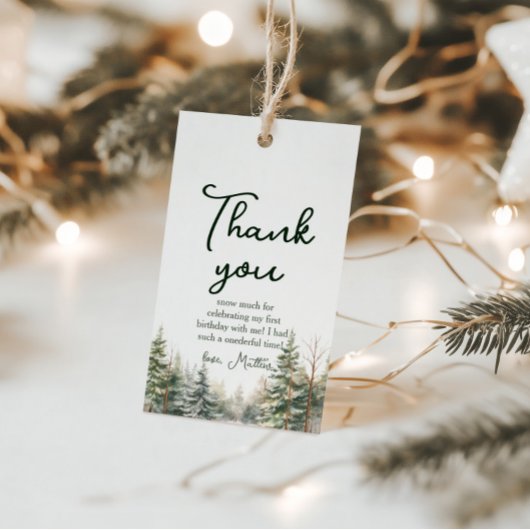 Winter Onederland Erster Geburtstag Geschenkanhänger