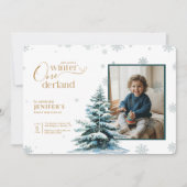 Winter Onederland Erster Geburtstag Junge Mädchen  Einladung (Vorderseite)