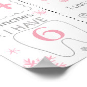 Winter Onederland Erster Geburtstag Meilenstein Poster (Ecke)