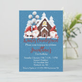 Winter Onederland Erster Geburtstag Niedliche Gnom Einladung (Stehend Vorderseite)