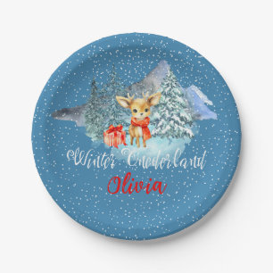 Winter Onederland Erster Geburtstag Niedlicher Ren Pappteller