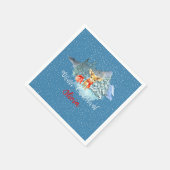 Winter Onederland Erster Geburtstag Niedlicher Ren Serviette (Ecke)