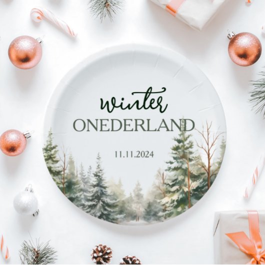 Winter Onederland Erster Geburtstag Pappteller