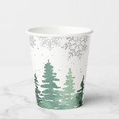 Winter Onederland Erster Geburtstag - Schneeflocke Pappbecher (Rückseite)