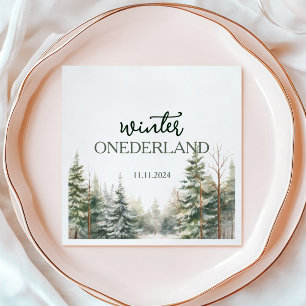 Winter Onederland Erster Geburtstag Serviette