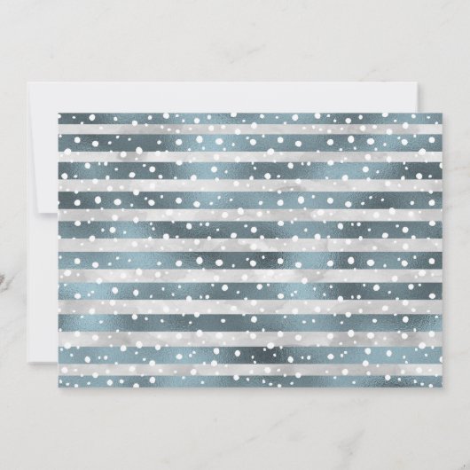 Winter Onederland Erster Geburtstag Weihnachten Einladung (Rückseite)