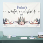 Winter Onederland erster Geburtstag Willkommen Banner (Messe)