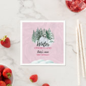 Winter Onederland Erster Geburtstagsschneepinguin Serviette (Beispiel)
