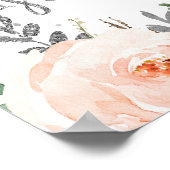 Winter Onederland Erstes Geburtstag Begrüßungszeic Poster (Ecke)