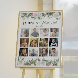 Winter Onederland Erstes Jahr Foto Meilenstein-Zei Poster