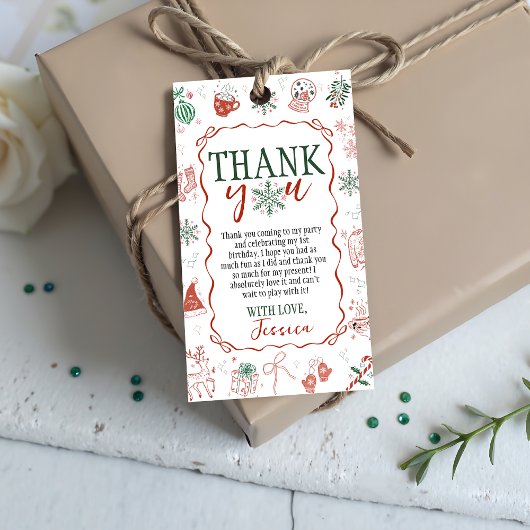 Winter ONEderland Favor Tag Geschenkanhänger