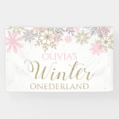 Winter Onederland First Birthday Banner (Horizontal)