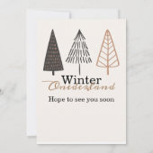 Winter Onederland First Birthday Boho Minimalistis Einladung (Rückseite)