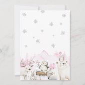 Winter ONEderland first birthday Einladung (Rückseite)