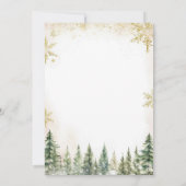 Winter Onederland Forest Animes erster Geburtstag Einladung (Rückseite)