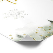 Winter Onederland Forest Birthday Süßigkeiten Leck Poster (Ecke)