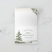 Winter Onederland Forest Erster Geburtstag geklapp Dankeskarte (Innenseite)