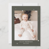 Winter Onederland Foto erster Geburtstag Einladung (Rückseite)