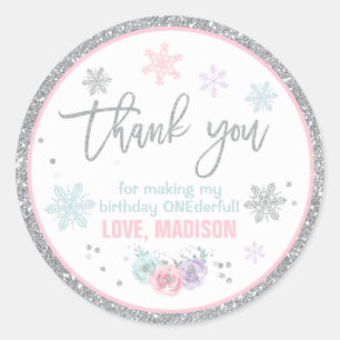 Winter ONEderland Gastgeschenk Tag Sticker Siegel