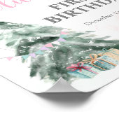 Winter Onederland Geburtstag 1. Schneeflocken Will Poster (Ecke)