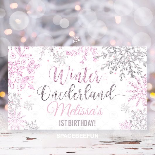 Winter Onederland Geburtstag Banner