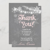 Winter ONEderland Geburtstag Danke Karte (Vorne/Hinten)