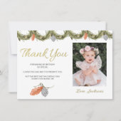 Winter Onederland Geburtstag Danke Karte (Vorderseite)