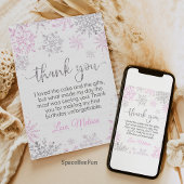 Winter Onederland Geburtstag Dankeskarte