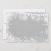 Winter ONEderland Geburtstag Einladung Blau Weiß (Rückseite)